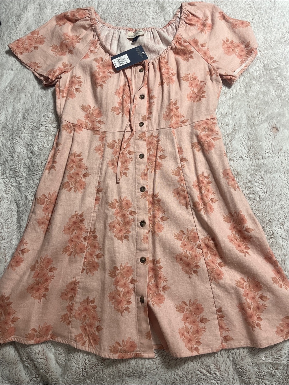 NWT Floral Button-Down Dress
